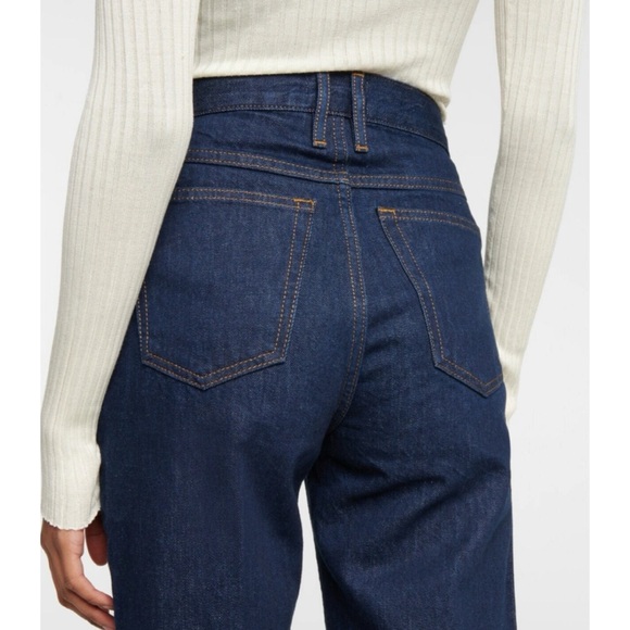 Frame Denim Le High & Tight Exposed Zipper Dark Blue Frayed Hem Jeans 27 - Picture 8 of 11